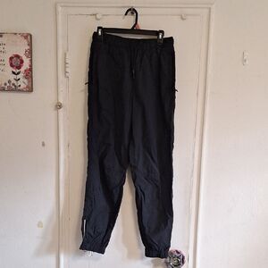 Black H&M High Waist Windbreaker Pants